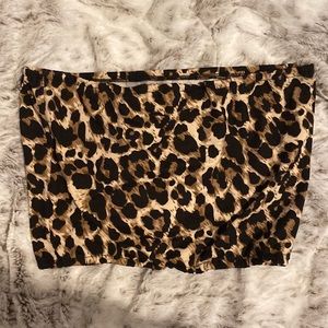 Cute Cheetah Print Tube Top